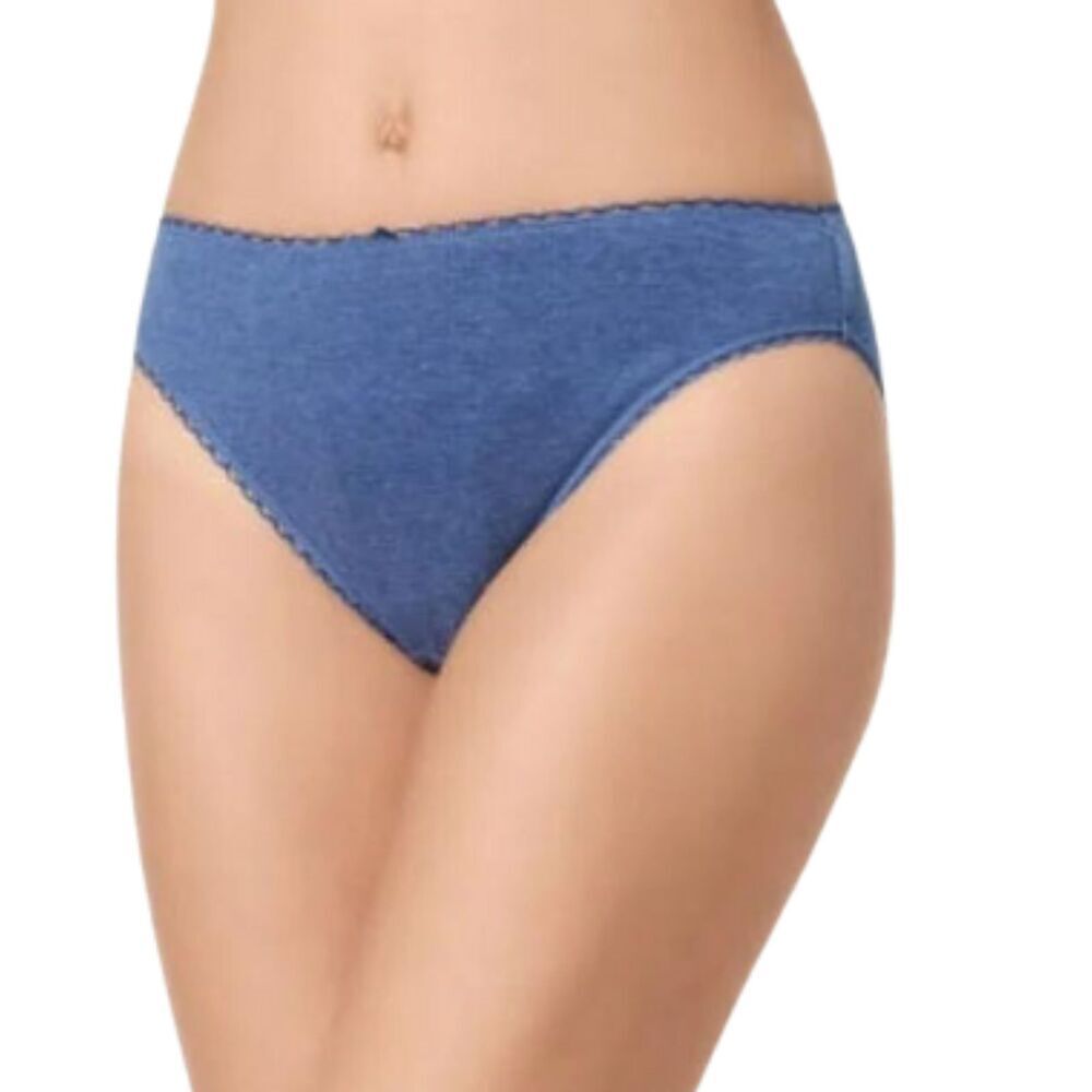Charter Club Womens Pretty Cotton Bikini 1 Galaxy Blue Hth S